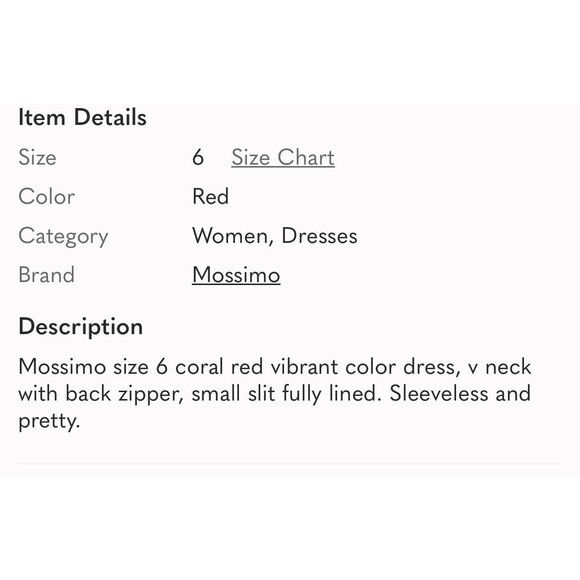 MOSSIMO | coral red sheath v neck dress 6 - Picture 6 of 6